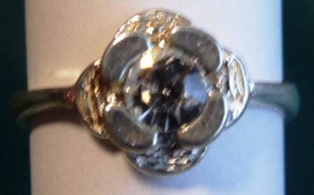 Ring Silber 925 Blume mit Zirkonia Stein Nr. 53